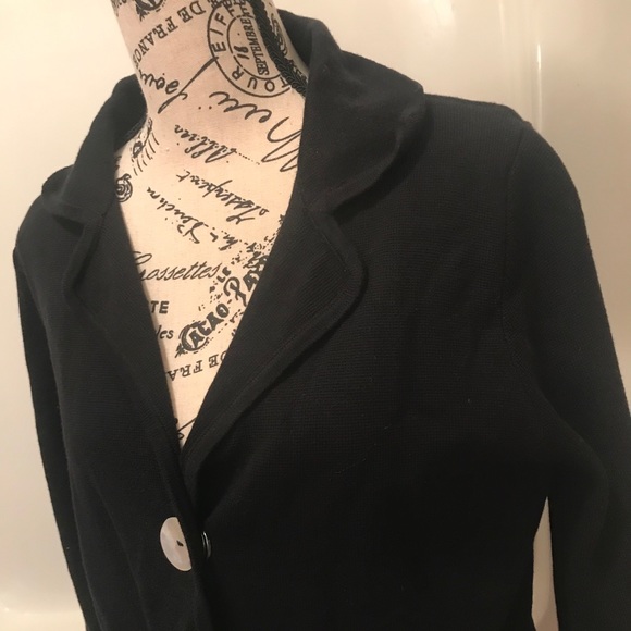 Anthropologie Oliver by Escio One-Button Cardigan with Pockets /  Large / Black - Picture 6 of 10